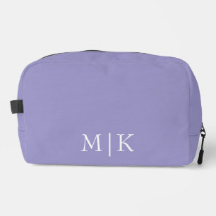 Trousse De Toilette Violet et Blanc Monogramme Moderne