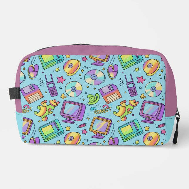 Trousse De Toilette Y2K Retro Tech Aesthetic Doodle Makeup Bag (Recto)