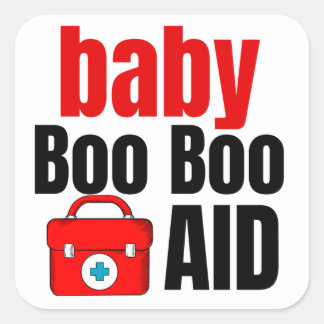 Trousse médicale pour bébé autocollant carré