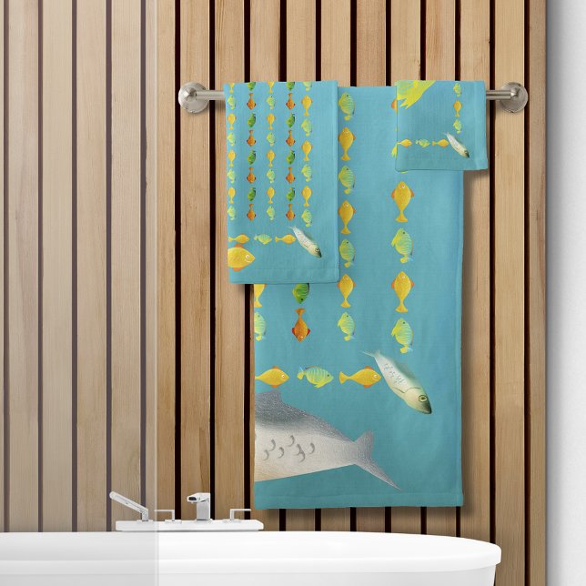 Trout And Friends Fish Pattern Bath Towel Set (Creator Uploaded)