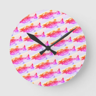 Trout, bass, and crappie three fish favorites   ro round clock
