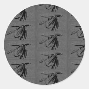 Trout, bass, and crappie three fish favourites classic round sticker