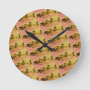 Trout, bass, and crappie three fish favourites r round clock