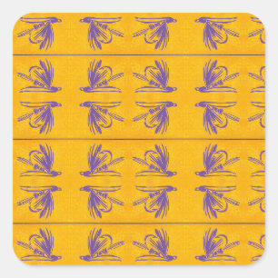 Trout, bass, and crappie three fish favourites square sticker