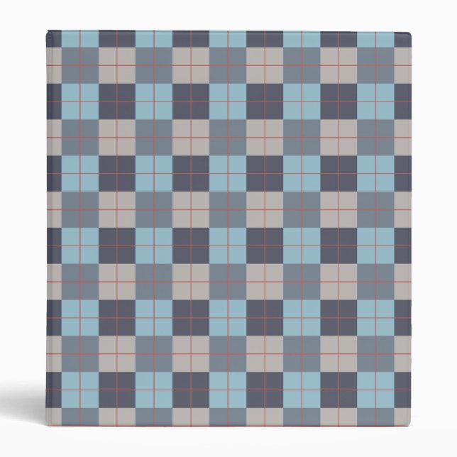 Trout Blue Grey Cotton Seed Orange Red Pattern Binder (Front)