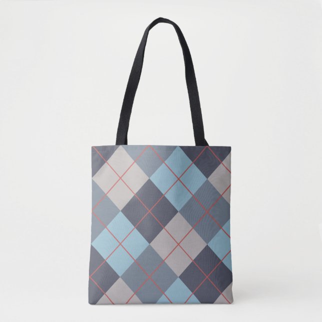 Trout Blue Grey Cotton Seed Orange Red Pattern Tote Bag (Front)