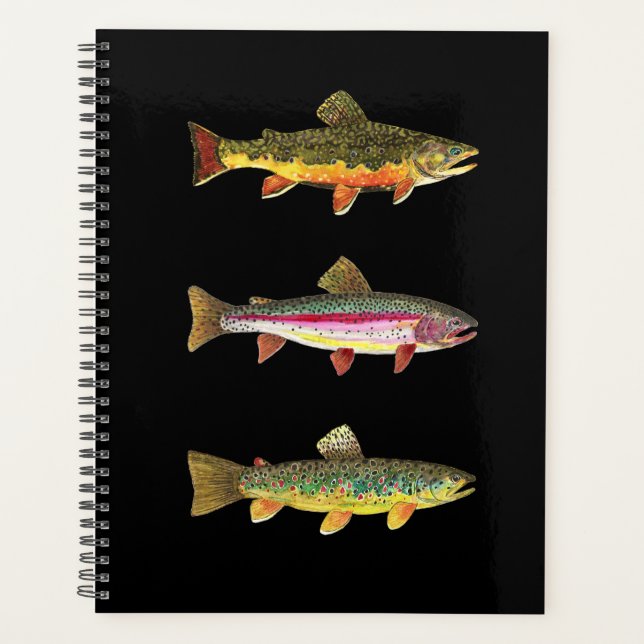 TROUT! Brook, Rainbow, Brown. Handsome Planner (Front)