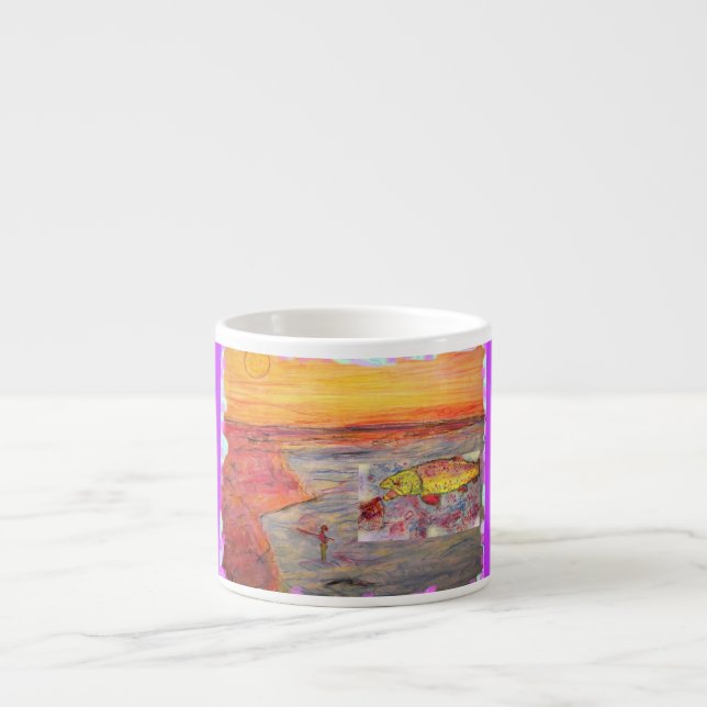 trout bum espresso cup (Front)
