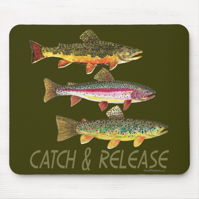 Trout Catch and Release Mouse Pad (Front)