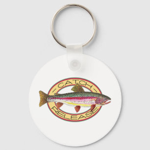 Trout Catch & Release Fishing Keychain