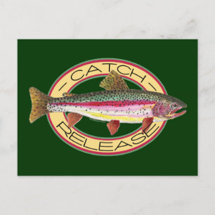 Trout Catch & Release Fishing Postcard
