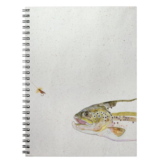 Trout chasing a fisherman's fly notebook (Front)
