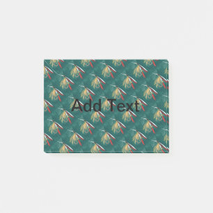 "Trout Fin" Trout Fly tiled wet fly on green Post-it Notes
