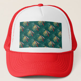 "Trout Fin" Trout Fly tiled wet fly on green     Trucker Hat