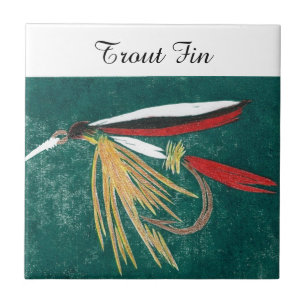"Trout Fin" wet fly tile. Tile