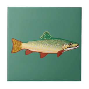 Trout fish art tile
