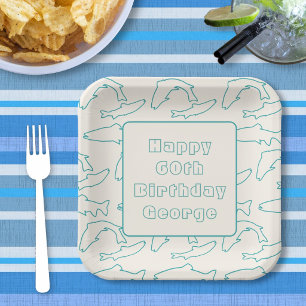 Trout Fish Birthday Party Paper Plate