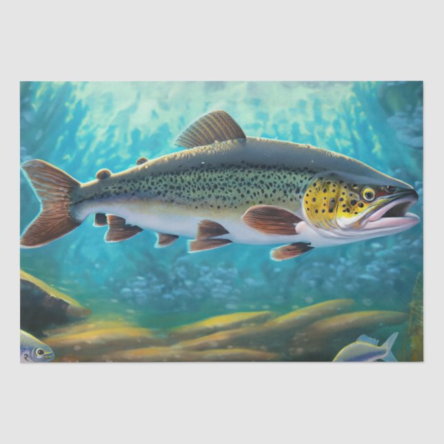 Trout Fish Fishing Tissue Paper (Front)