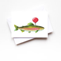 Trout Fish His Dad Birthday Greeting Card