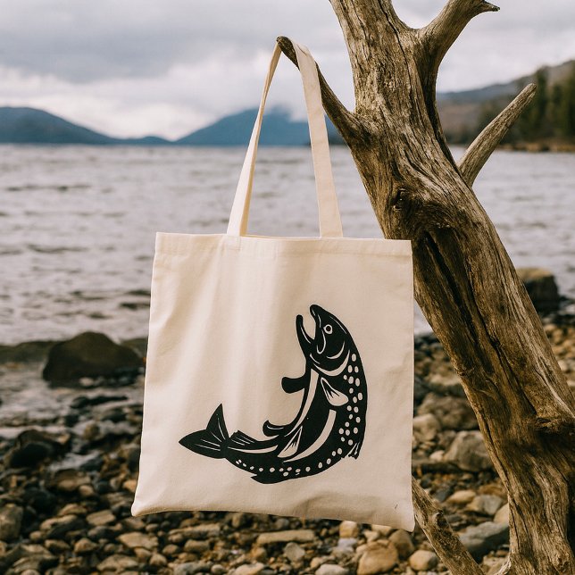 Trout Fish Tote Bag (Creator Uploaded)
