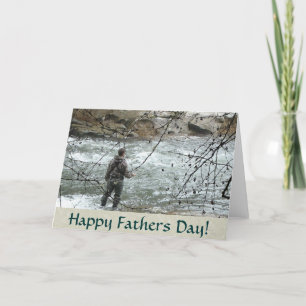 Trout Fisherman Fathers Day Card