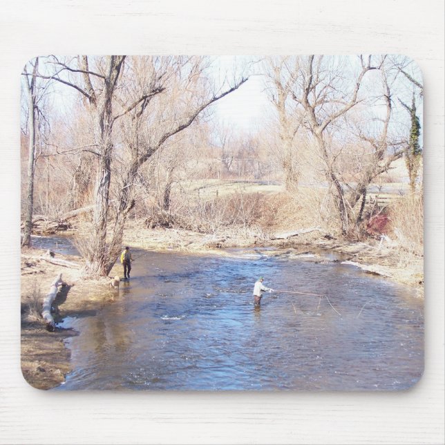 Trout Fisherman Mousepad (Front)
