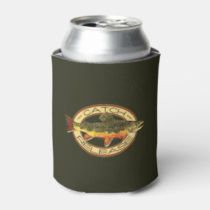 Trout Fisherman's Can Cooler