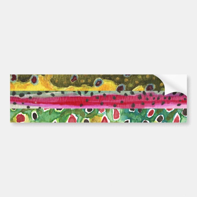 Trout Fishing Bumper Sticker (Front)