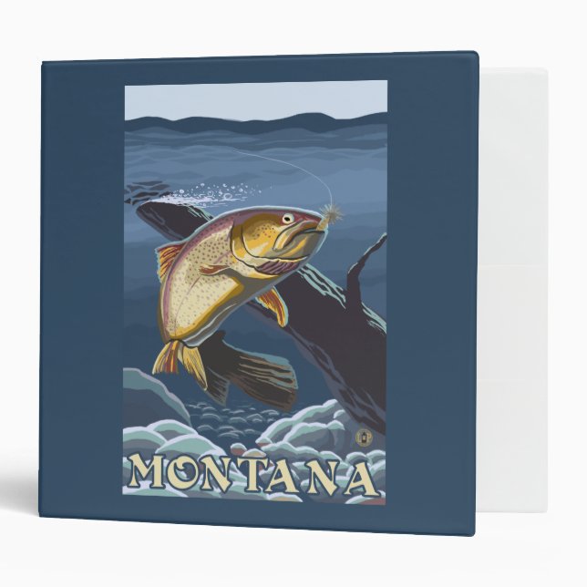 Trout Fishing Cross-Section - Montana Binder (Front/Inside)