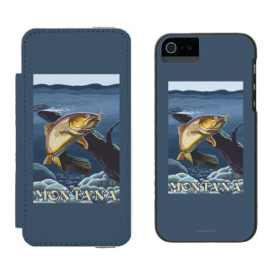 Trout Fishing Cross-Section - Montana Incipio Watson™ iPhone 5 Wallet Case