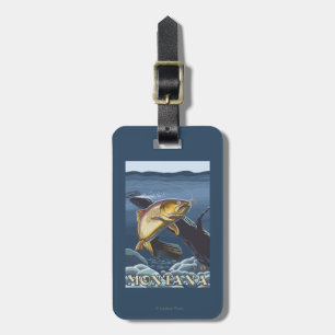 Trout Fishing Cross-Section - Montana Luggage Tag