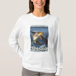 Trout Fishing Cross-Section - Petersburg, T-Shirt