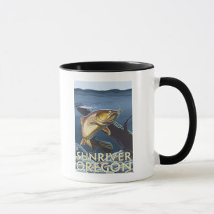 Trout Fishing Cross-Section - Sun River, Mug