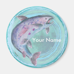 Trout Fishing custom magnet