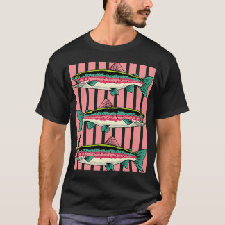 Trout Fishing Cute Colourful Rainbow Trout Fish T-Shirt