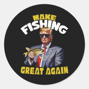 Trout Fishing Fishing Novelty Fisherman Gift Classic Round Sticker