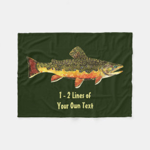 Trout Fishing Fleece Blanket