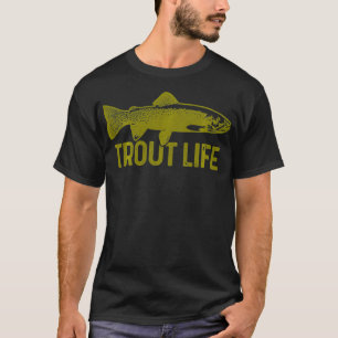 Trout Fishing Fly Fishing Fish Trout Fisherman Gif T-Shirt