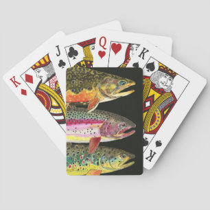 Trout Fishing Game Playing Cards