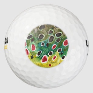 Trout Fishing Golfer Golf Balls