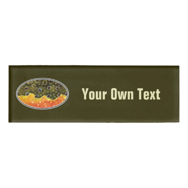 Trout Fishing Guy or Gal Name Tag (Front)