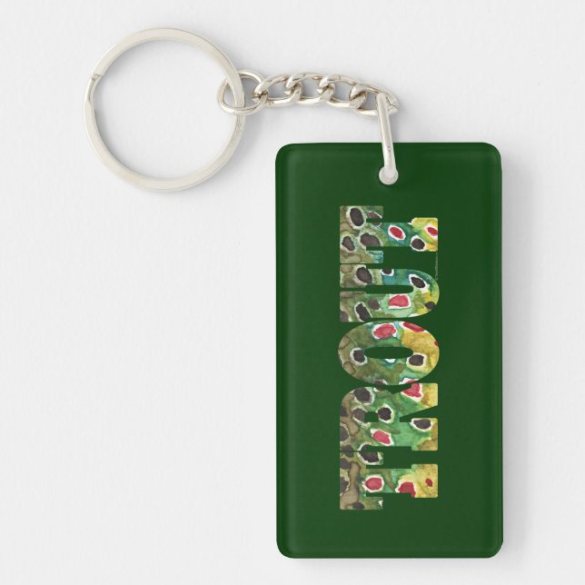Trout Fishing Keychain (Front)