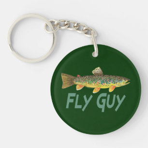 Trout Fishing Keychain