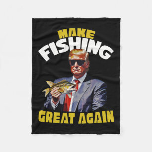 Trout Fishing Make Fishing Great Again Trump Won 2 Fleece Blanket