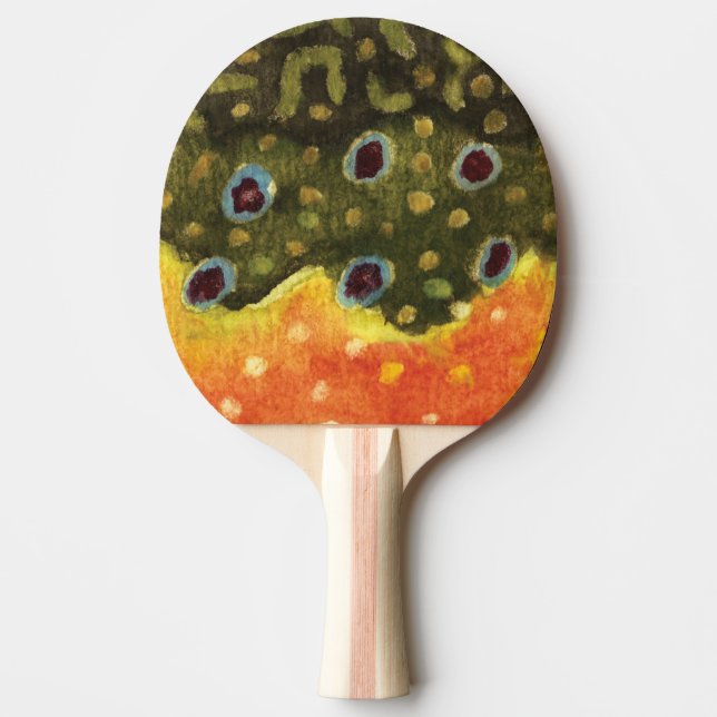 Trout Fishing Ping Pong Paddle (Front)