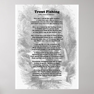 Trout Fishing Poem Poster