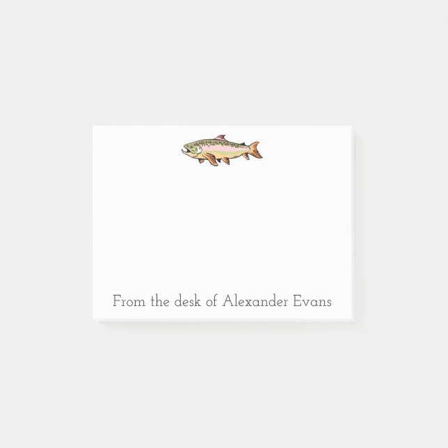 Trout Fishing Post-it Notes (Front)