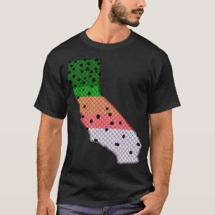 Trout Fishing Rainbow Trout Pattern California Sta T-Shirt