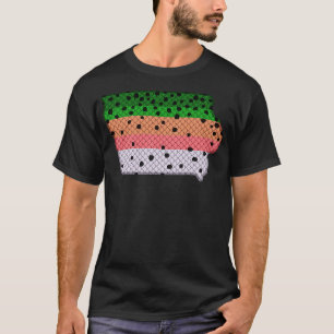 Trout Fishing Rainbow Trout Pattern Iowa State Map T-Shirt