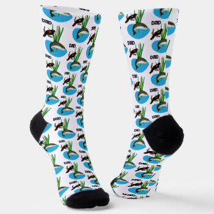 Trout Fishing Scene For Dad Premium Crew Sock